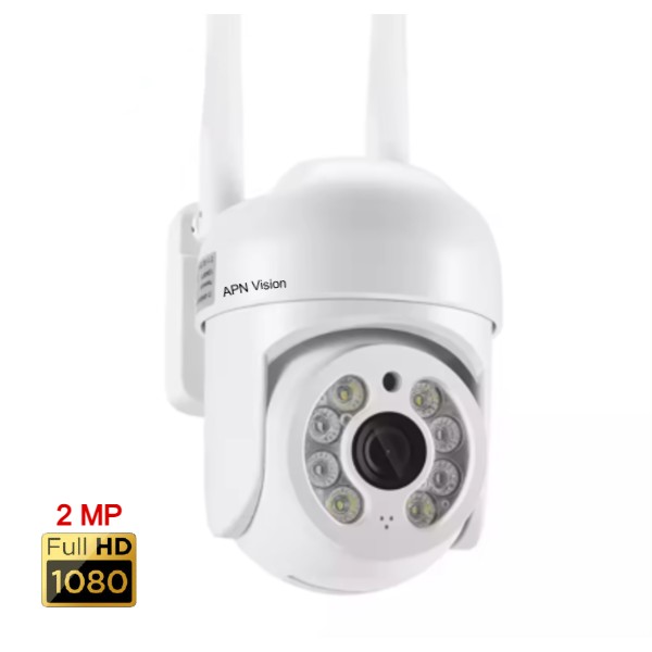 Камера за Видеонаблюдение 2MP WiFi, FullHD - 1920*1080p, Безжична Връзка, PTZ - Дистанционно завъртане и Zoom, Auto Tracking, Cruise Control, Слот за SD Карта, ICSEE, H.265+, Двупосочно Аудио, Външна Камера - 1816